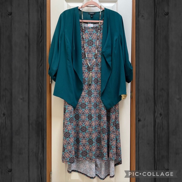 LuLaRoe Dresses & Skirts - LuLaRoe Carly “Stained Glass” Print Swing Dress - size 2x